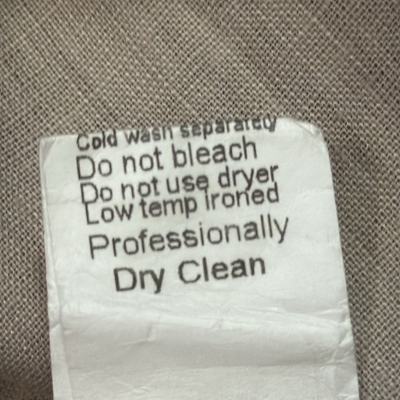 Natural Linen Strappy V-Neck Maxi Dress Ruffle Hem Italy Terzo Millennio Large - Picture 12 of 12